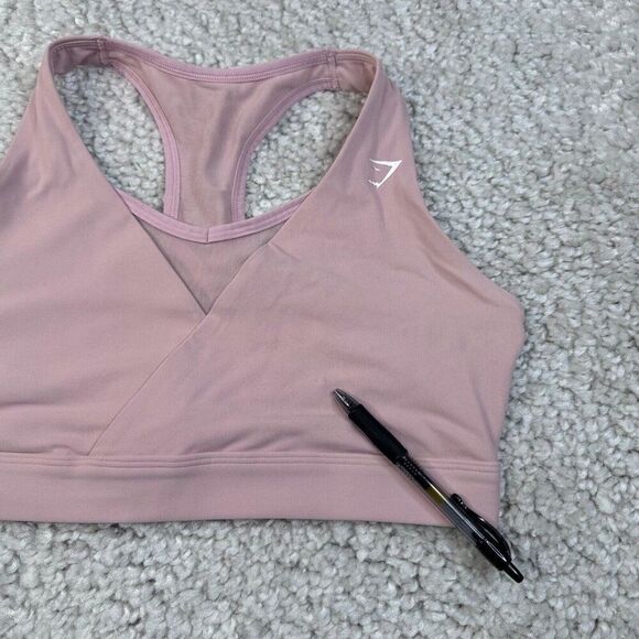 Gymshark Crossover Sports Bra Light Pink - Picture 4 of 8